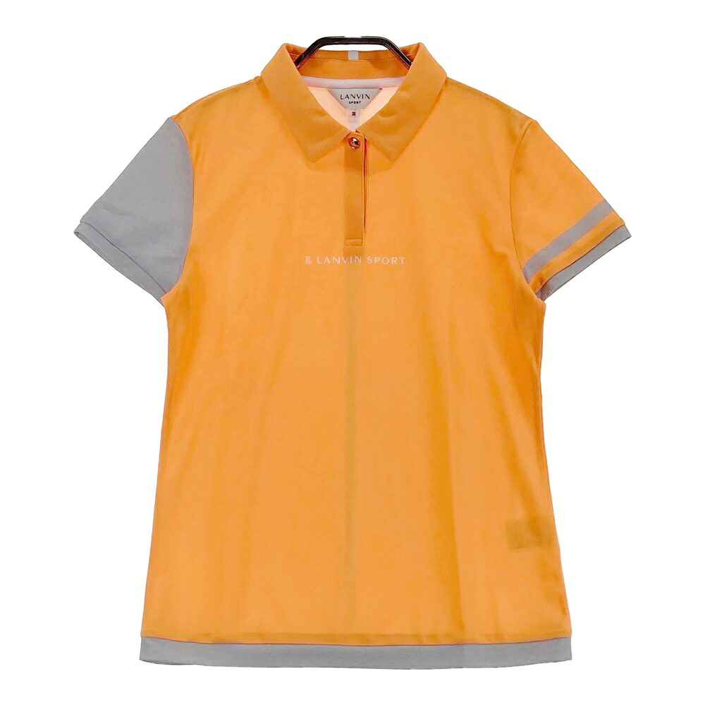 LANVIN SPORT ランバン スポール 2024年モデル 半袖ポロシャツ オレンジ系 38 【中古】ゴルフウェア レディース