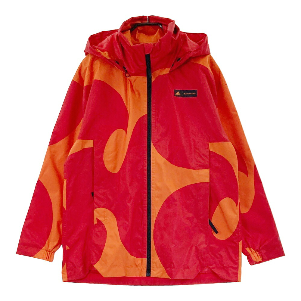 adidas アディダス DJ869-HM5097 × Marimekko Traveer RAIN. RDY 長袖ジャケット レッド系 M 【中古】レディース