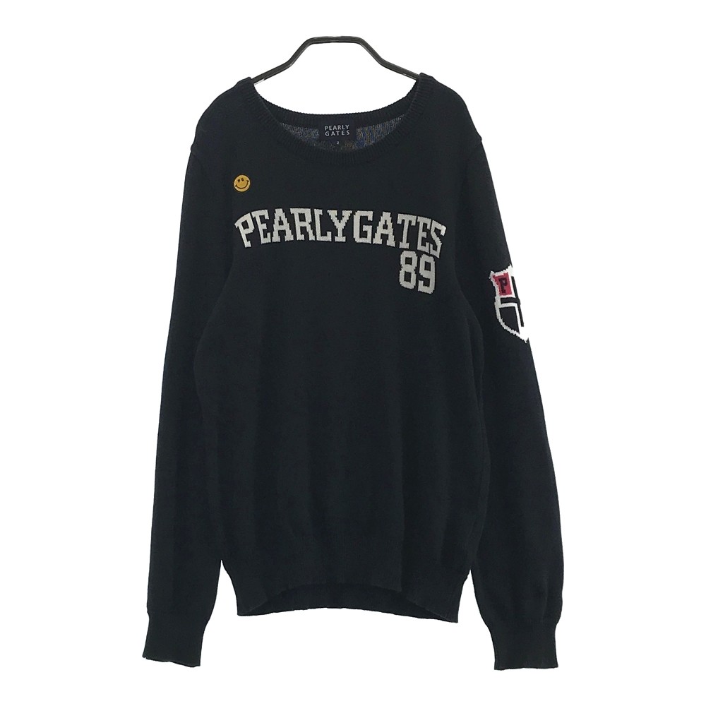 PEARLY GATES パーリーゲイツ  編み物  黒いこと系 2 【中古】ゴルフ御召しもの レディース