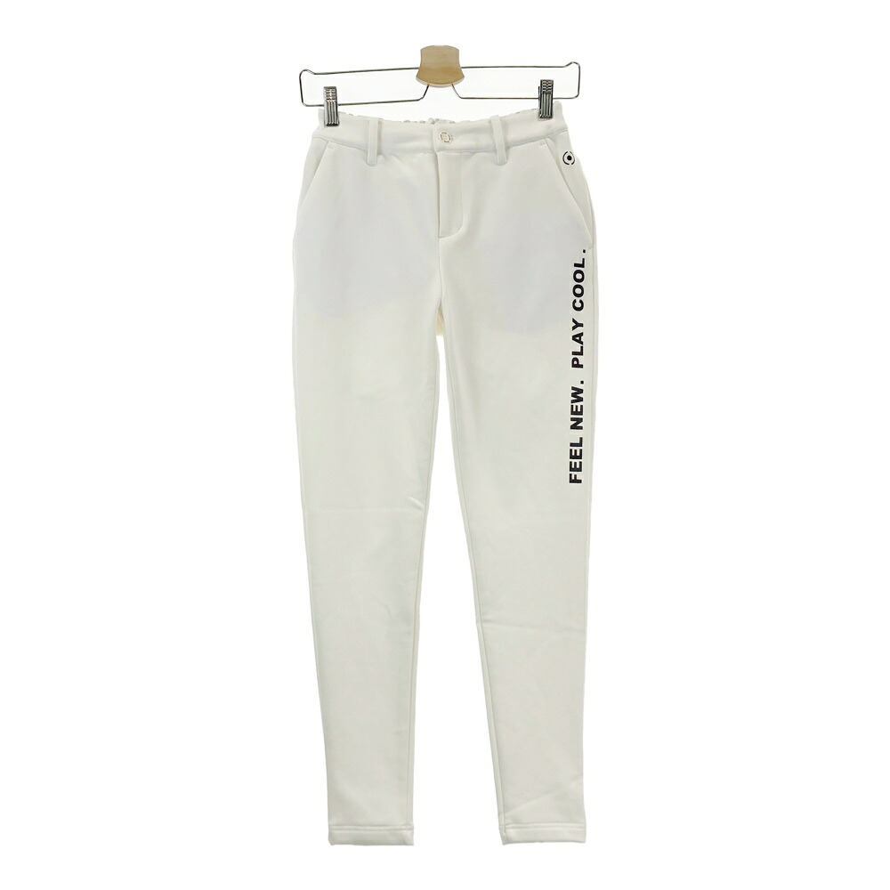 PING ピン 裏起毛 ストレッチパンツ ホワイト系 SS 【中古】ゴルフウェア レディース