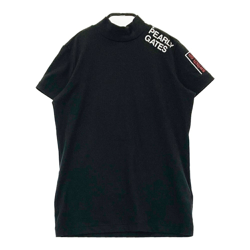 PEARLY GATES パーリーゲイツ 2025年モデル ハイネック 半袖Tシャツ ブラック系 0 【中古】ゴルフウェア レディース