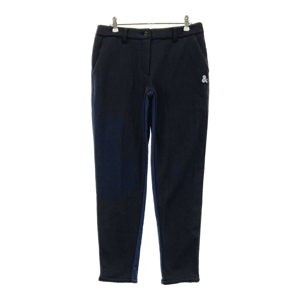 AND PER SE アンパスィ 2024年モデル 裏ボア ナイロン切替パンツ ブラック系 L 【中古】ゴルフウェア レディース