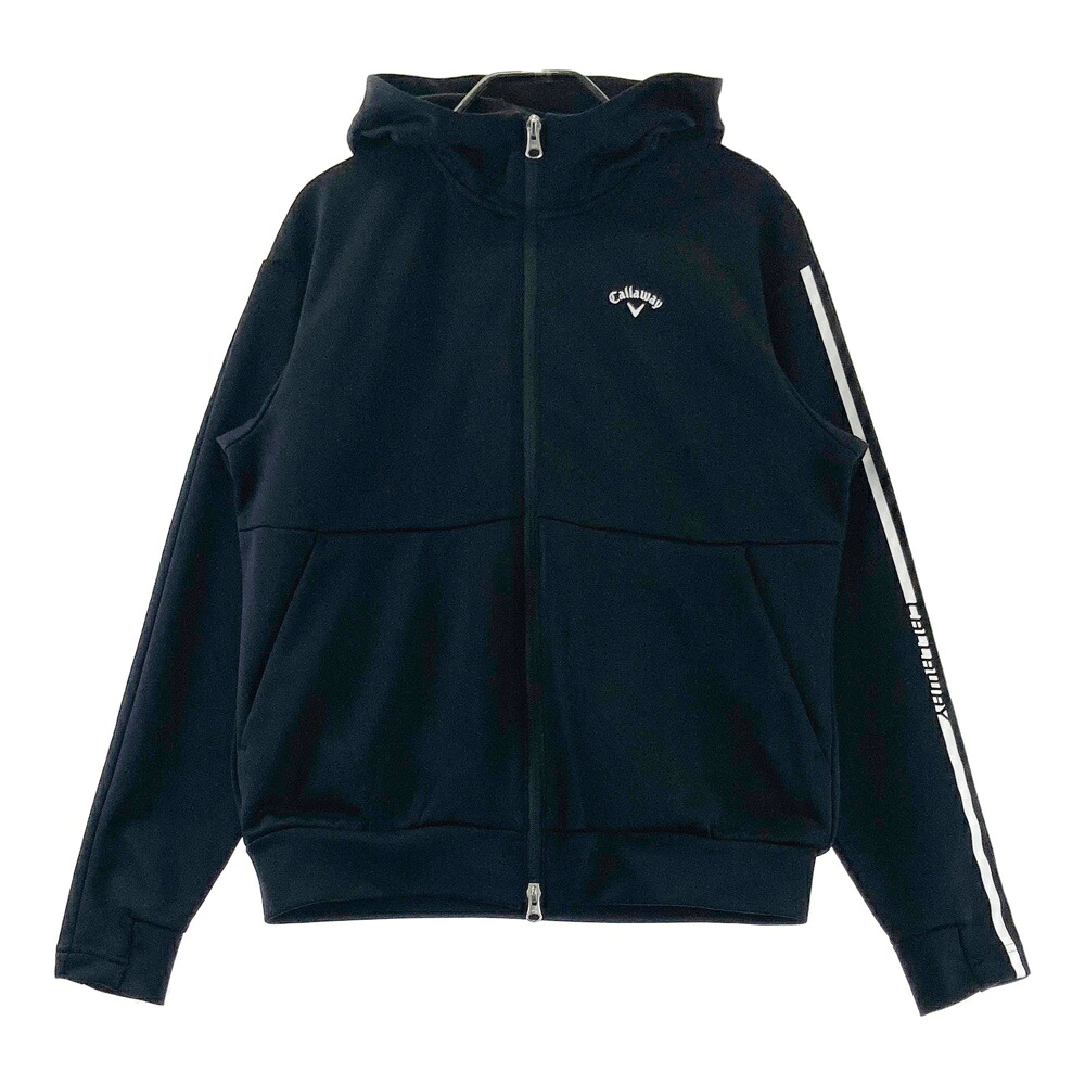 CALLAWAY キャロウェイ フード付きジャケット ブラック系 L 【中古】ゴルフウェア レディース