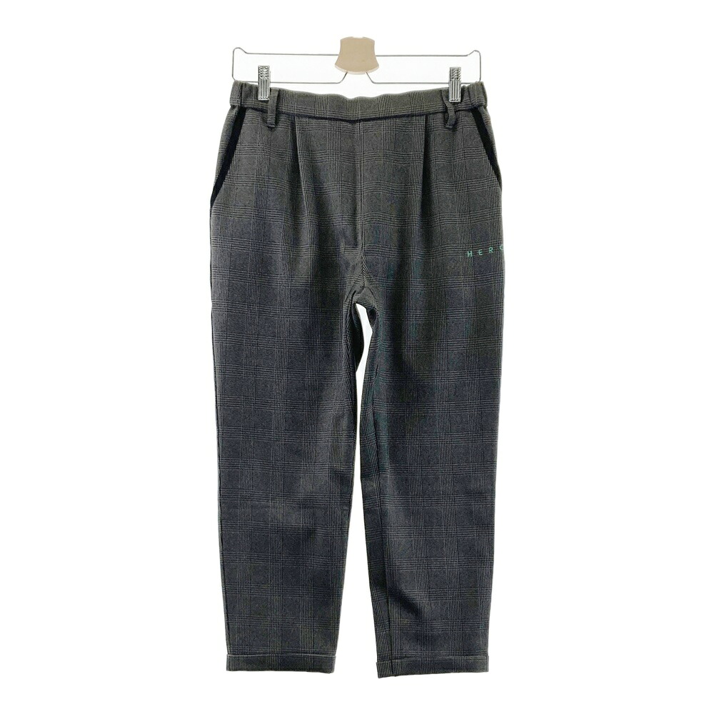 HERG1　エルグワン ロングパンツ グレンチェック柄 グレー系 1 【中古】ゴルフウェア レディース