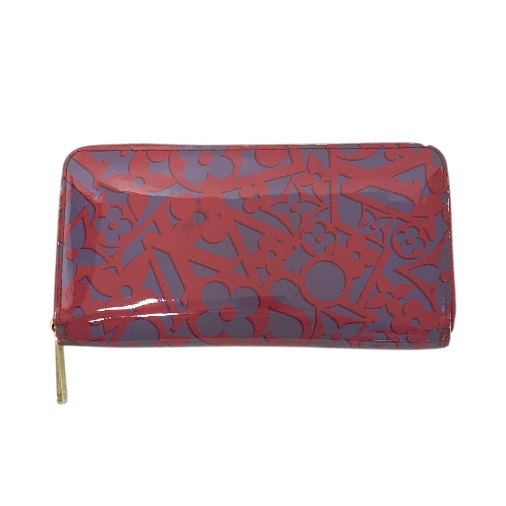 LOUIS VUITTON ルイ ヴィトン M90123/CA4183 ジッピーウォレット 長紙入れ ヴェルニ スイートモノグラム 赤いこと系  【中古】レディース
