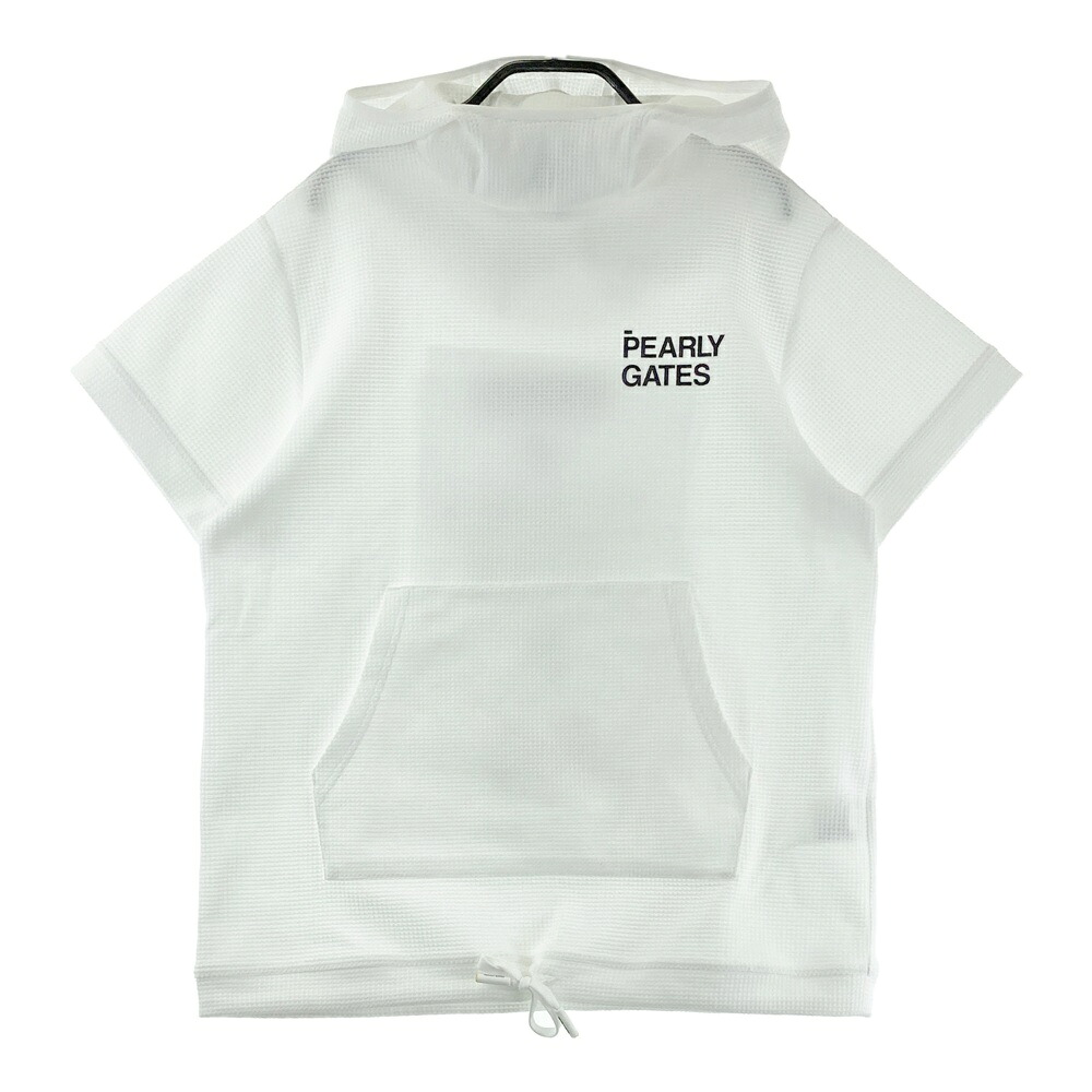 PEARLY GATES パーリーゲイツ 2025年モデル 半袖Tシャツ パーカー ニコちゃん ホワイト系 1 【中古】ゴルフウェア レディース