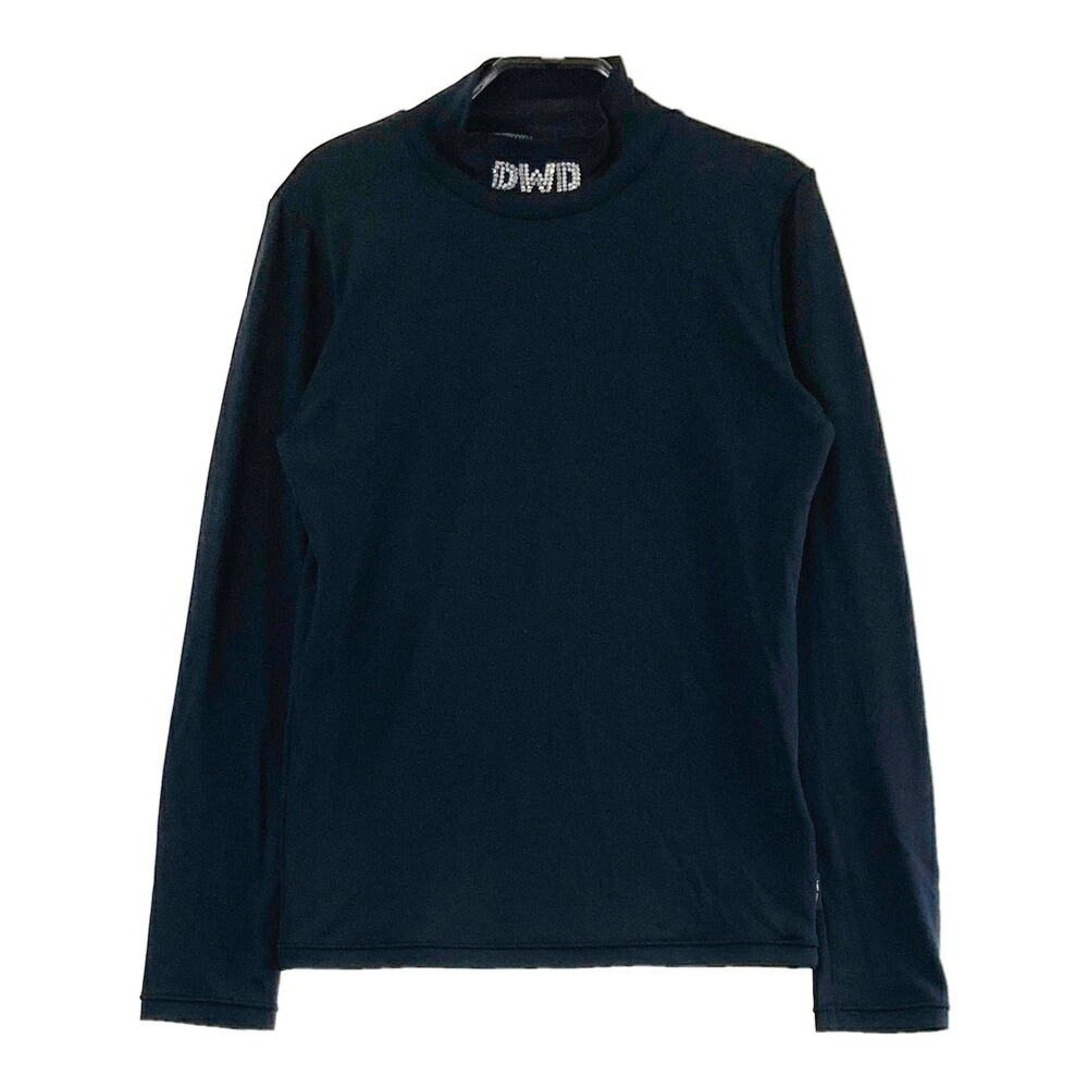 DANCE WITH DRAGON ダンスウィズドラゴン ハイネック 長袖Tシャツ ブラック系 2 【中古】ゴルフウェア レディース