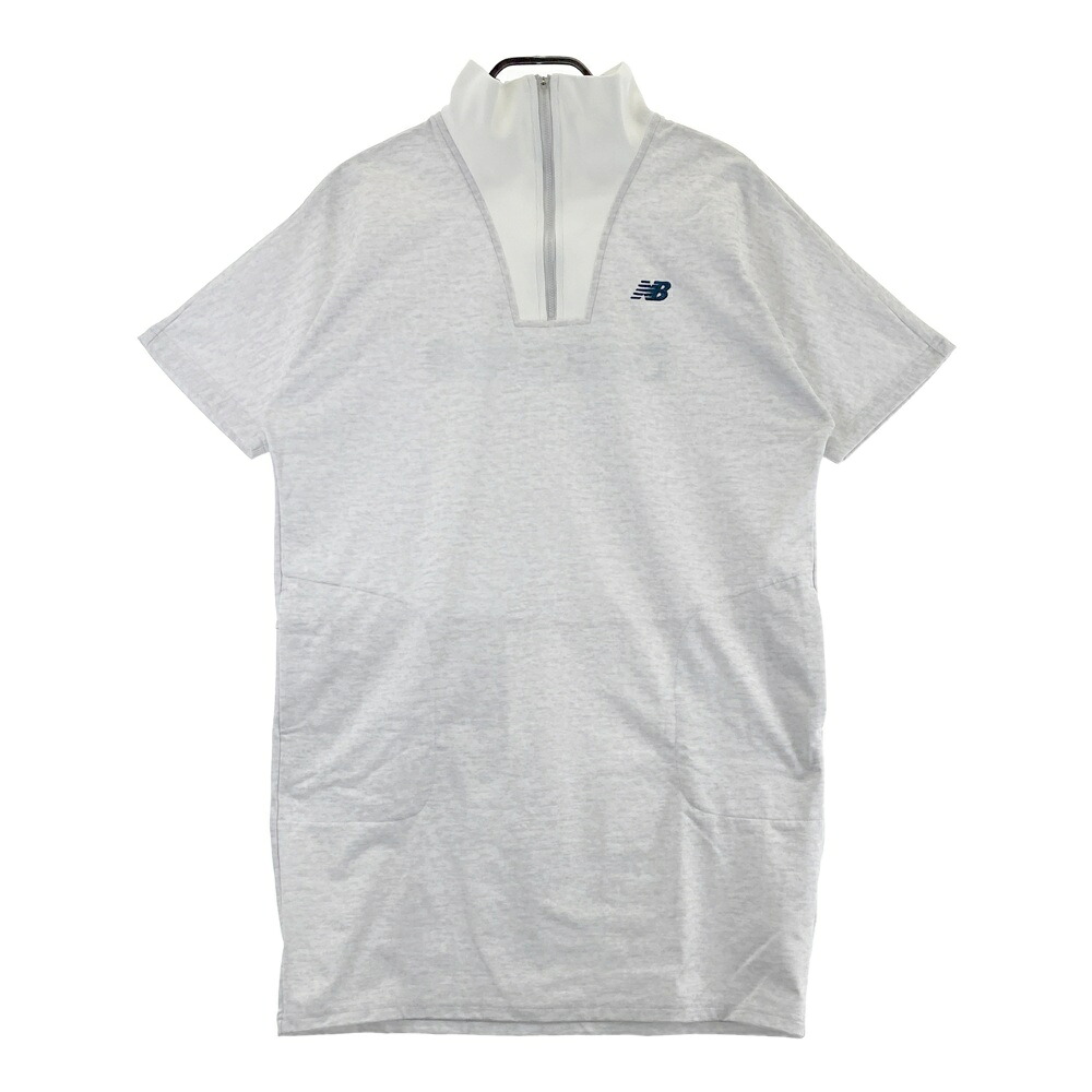NEW BALANCE GOLF ニューバランス 2025年モデル ハーフジップ 半袖ワンピース グレー系 2 【中古】ゴルフウェア レディース