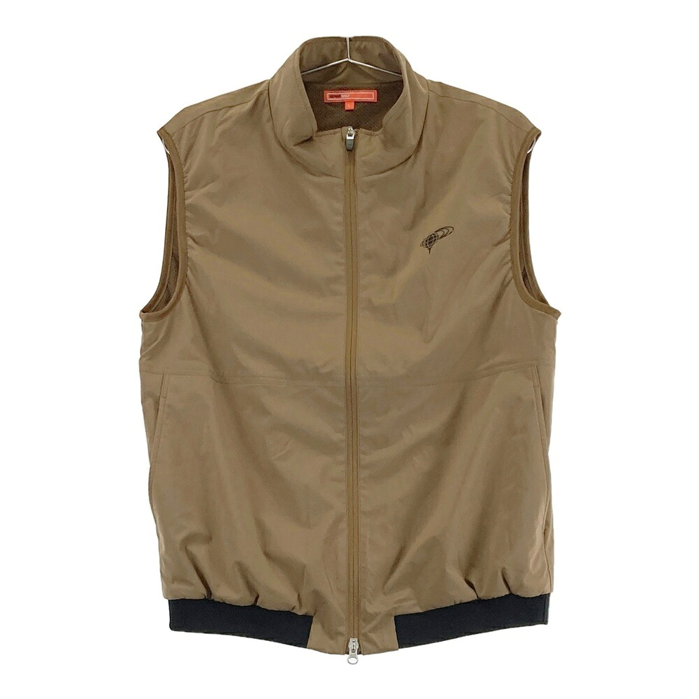 BEAMS GOLF ビームスゴルフ 2025年モデル ジップベスト 裏メッシュ ベージュ系 L 【中古】ゴルフウェア レディース