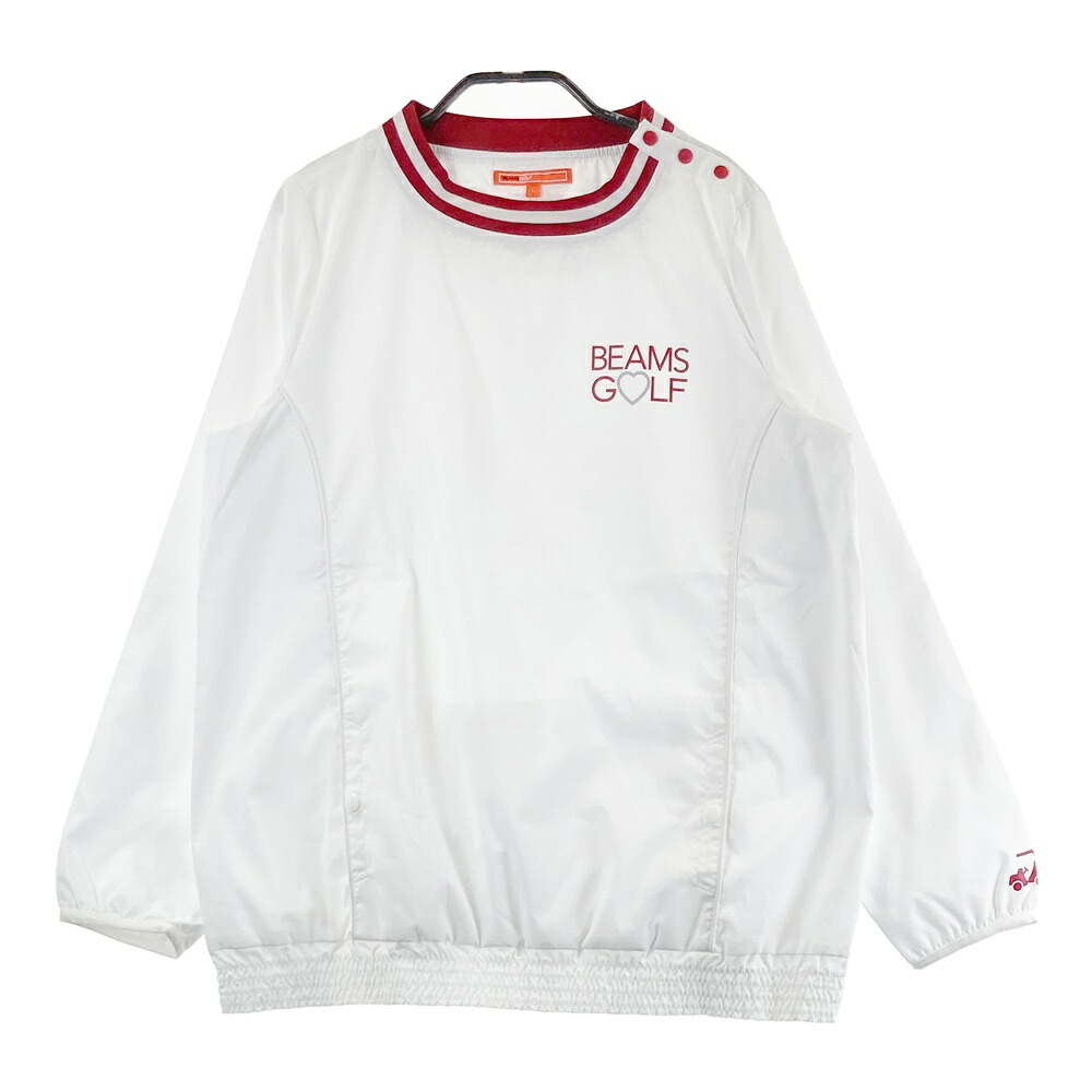 BEAMS GOLF ビームスゴルフ 裏メッシュ ブルゾン ホワイト系 L 【中古】ゴルフウェア レディース