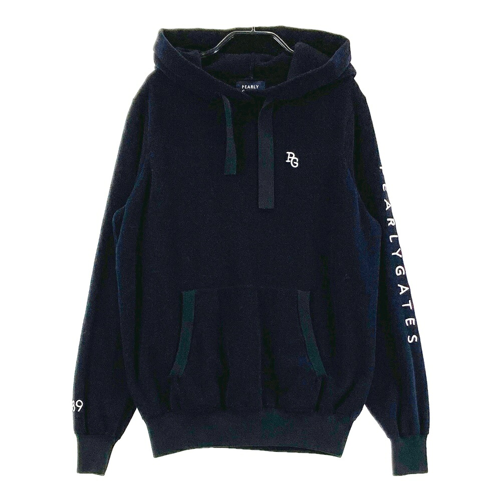 PEARLY GATES パーリーゲイツ 長袖パーカー ネイビー系 0 【中古】ゴルフウェア レディース