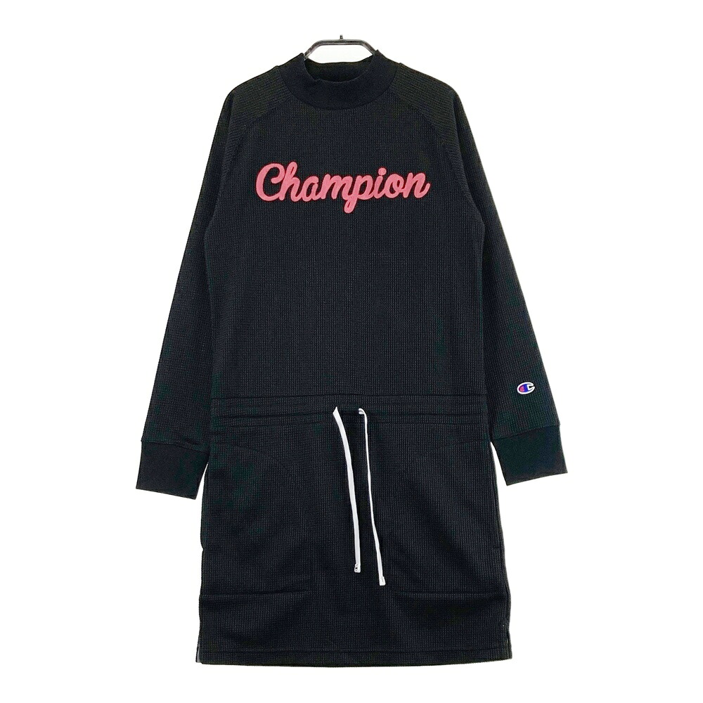 CHAMPION GOLF チャンピオンゴルフ 長袖ワンピース ブラック系 SMALL 【中古】ゴルフウェア レディース