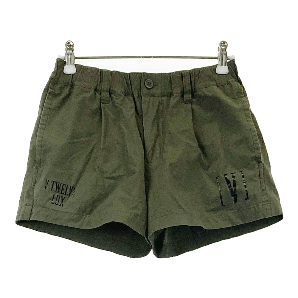 V12 ヴィトゥエルヴ ショートパンツ カーキ系 0 【中古】ゴルフウェア レディース