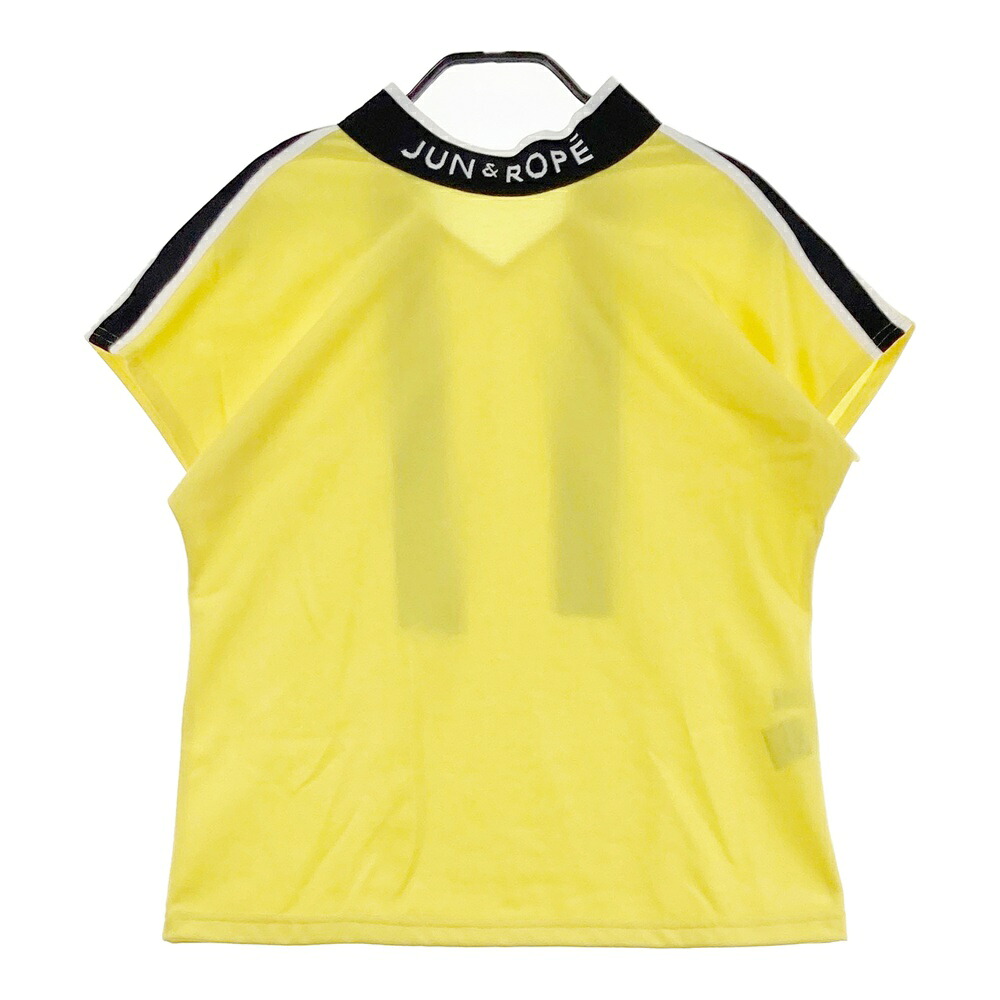 JUN&ROPE ジュン アンド ロペ ハイネック 半袖Tシャツ イエロー系 M 【中古】ゴルフウェア レディース