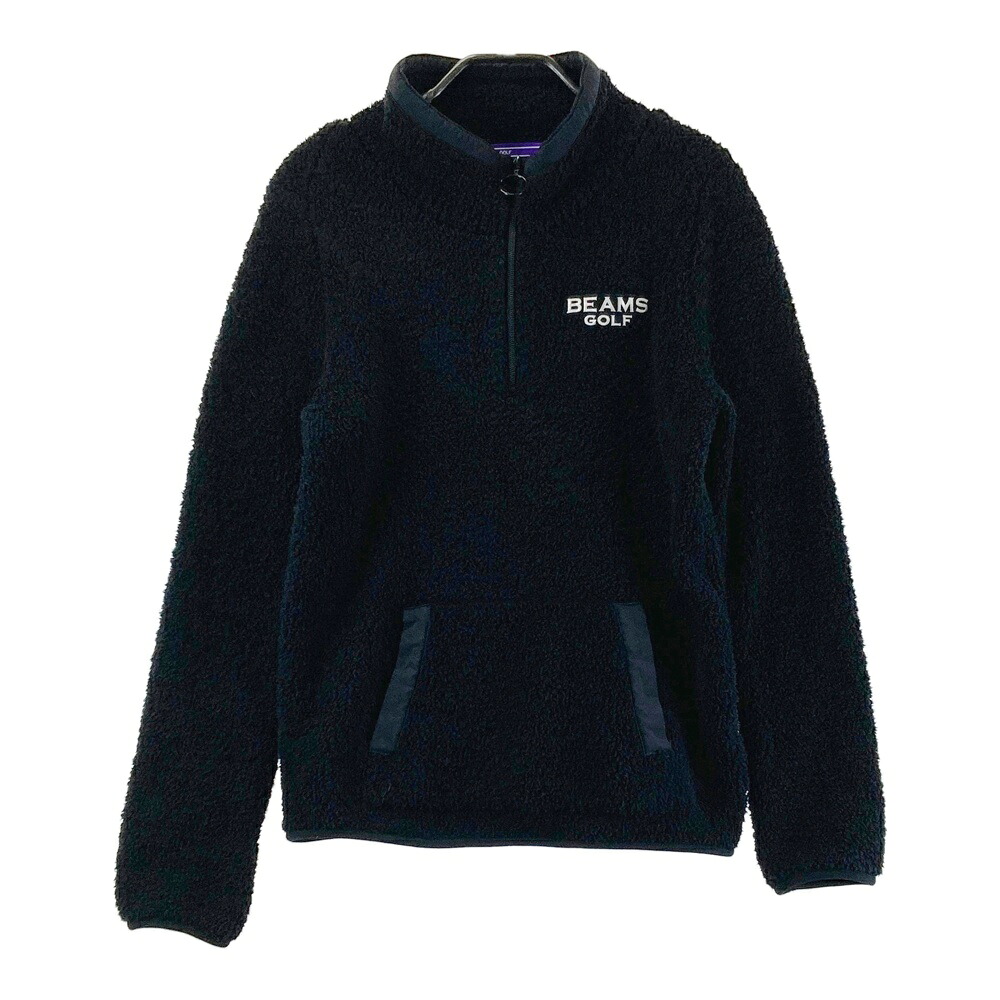BEAMS GOLF ビームスゴルフ ボア プルオーバー ブラック系 L 【中古】ゴルフウェア レディース｜中古ゴルフウェア通販STST