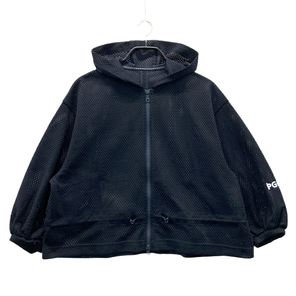 PGG PEARLY GATES パーリーゲイツ 2024年モデル メッシュ ジップパーカー ネイビー系 1 【中古】ゴルフウェア レディース