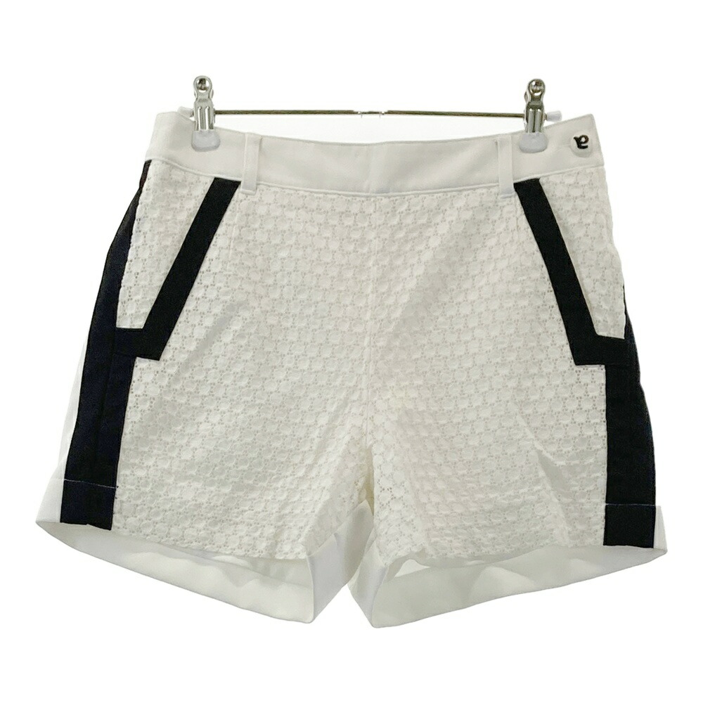 ARCHIVIO アルチビオ レース切替 ショートパンツ ホワイト系 38 【中古】ゴルフウェア レディース