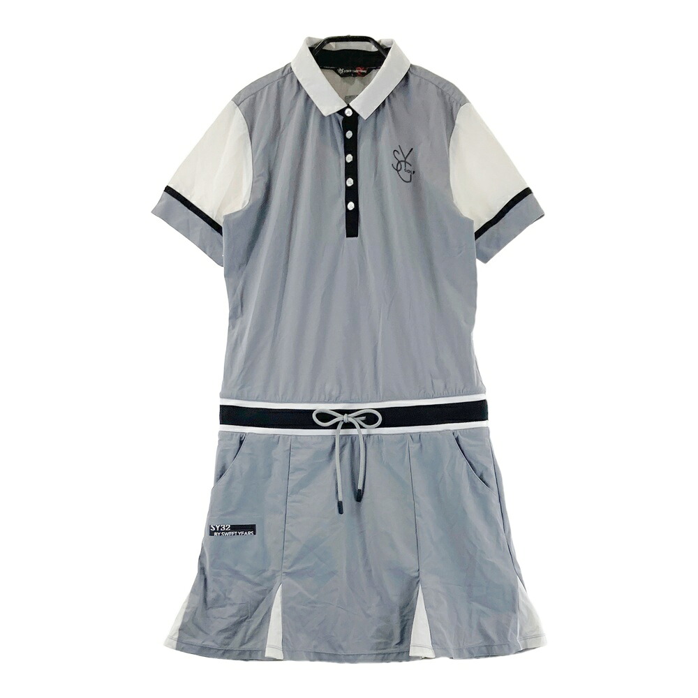 SY32 BY SWEET YEARS GOLF エスワイサーティトゥ 半袖ワンピース グレー系 L 【中古】ゴルフウェア レディース|中古ゴルフウェア通販STST