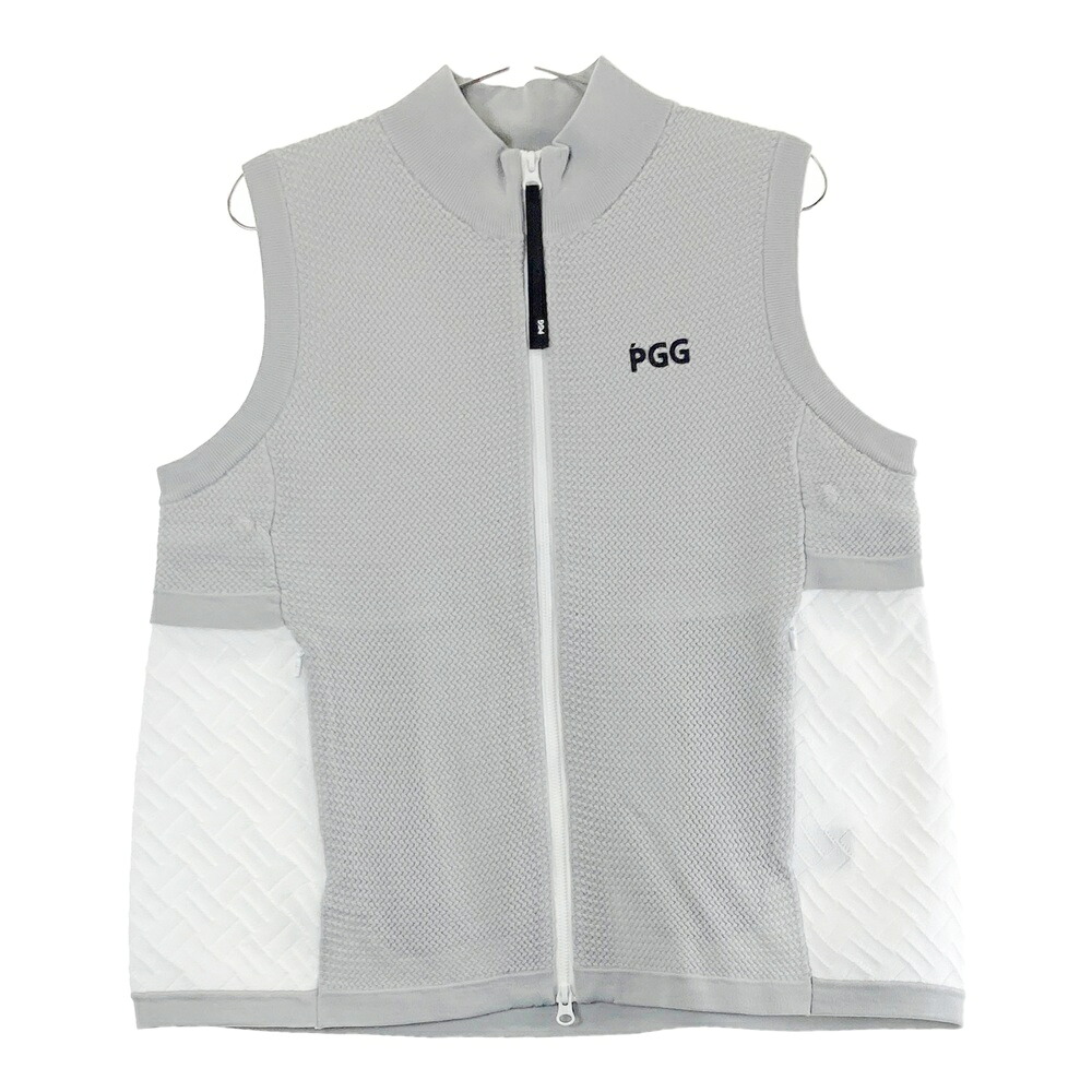 PGG PEARLY GATES パーリーゲイツ ニット ジップベスト グレー系 2 【中古】ゴルフウェア レディース｜中古ゴルフウェア通販STST