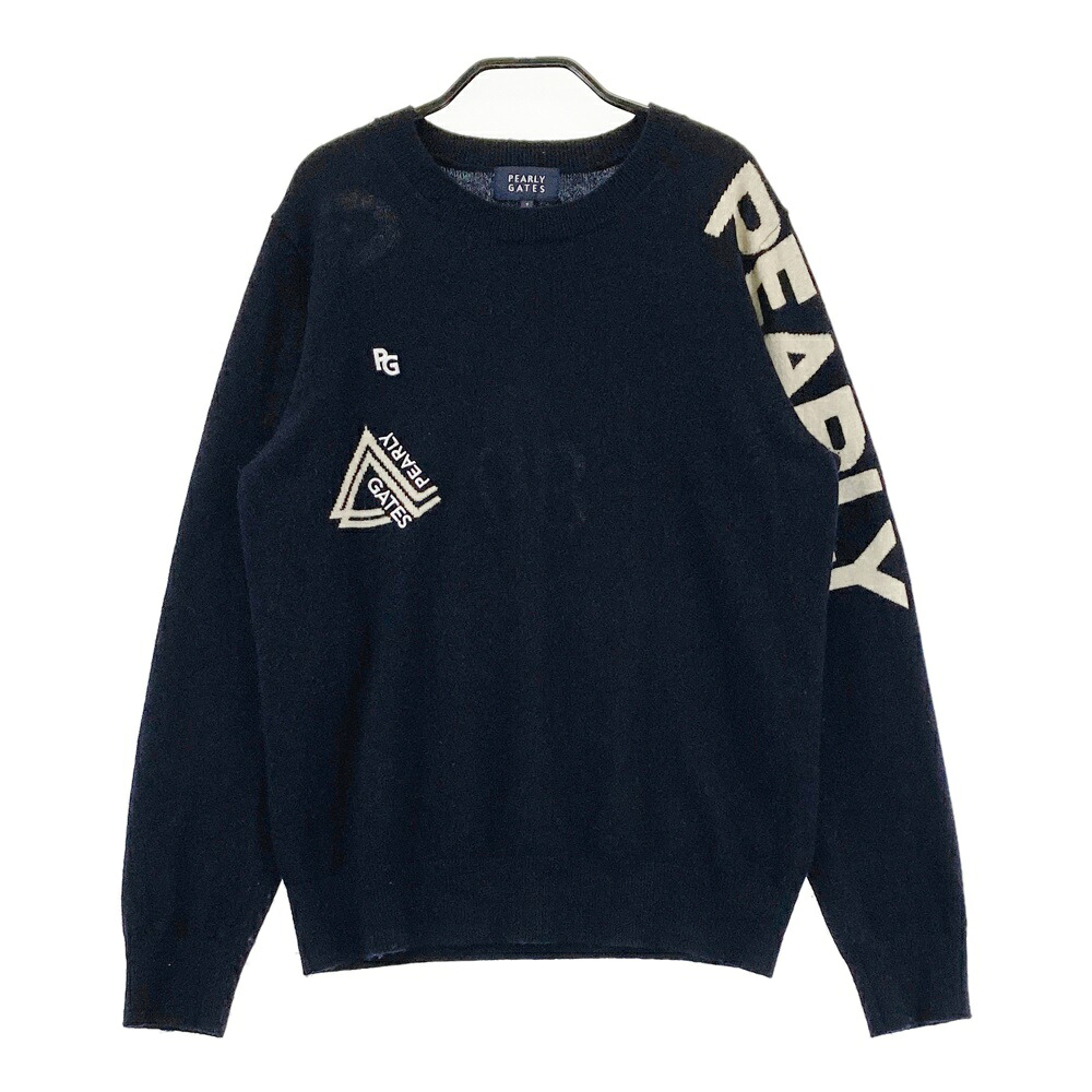 PEARLY GATES パーリーゲイツ  カシミール 編み物スウェーター  米国海軍系 1 【中古】ゴルフ御召しもの レディース