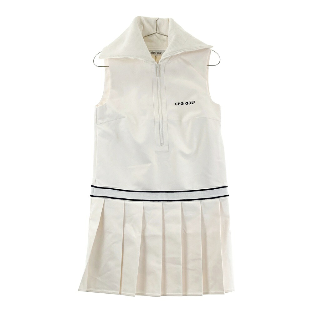 CPG GOLF シーピージーゴルフ 1207-25229 ノースリーブワンピース ホワイト系 2 【中古】ゴルフウェア レディース｜中古ゴルフウェア通販STST