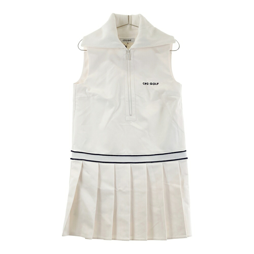 CPG GOLF シーピージーゴルフ 1207-25229 ノースリーブワンピース ホワイト系 3 【中古】ゴルフウェア レディース｜中古ゴルフウェア通販STST