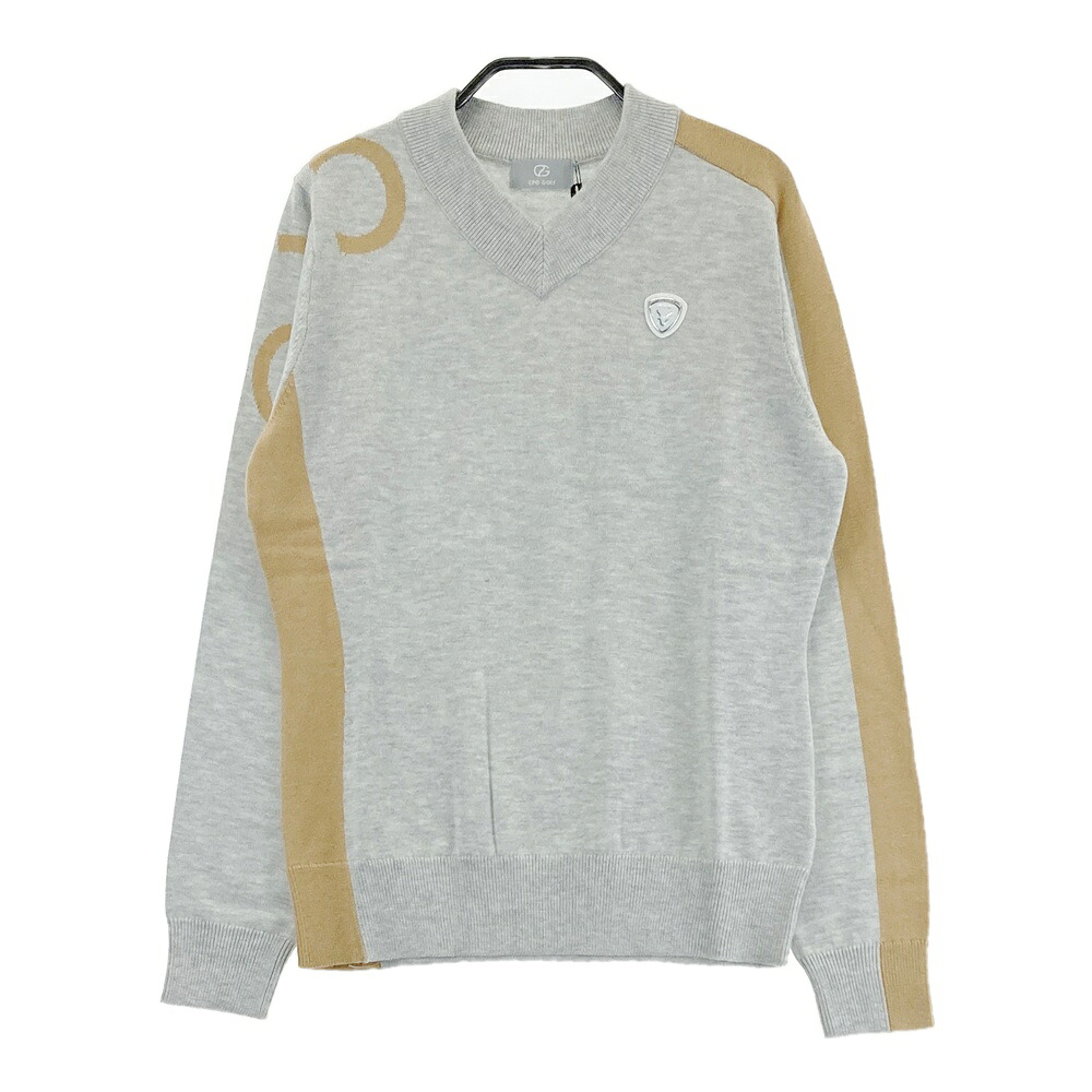 CPG GOLF シーピージーゴルフ 1308-24139 編み物 スウェーター  薄墨色系 2 【中古】ゴルフ御召しもの レディース