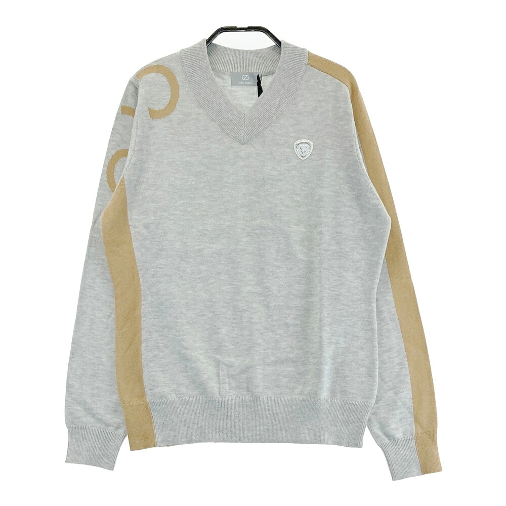 CPG GOLF シーピージーゴルフ 1308-24139 編み物 スウェーター  薄墨色系 3 【中古】ゴルフ御召しもの レディース