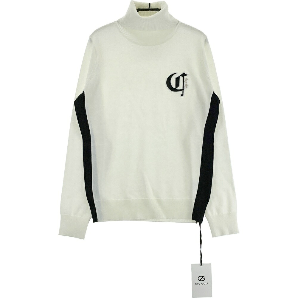 CPG GOLF シーピージーゴルフ 1309-24224 編み物 プルオーバー  白いこと系 2 【中古】ゴルフ御召しもの レディース