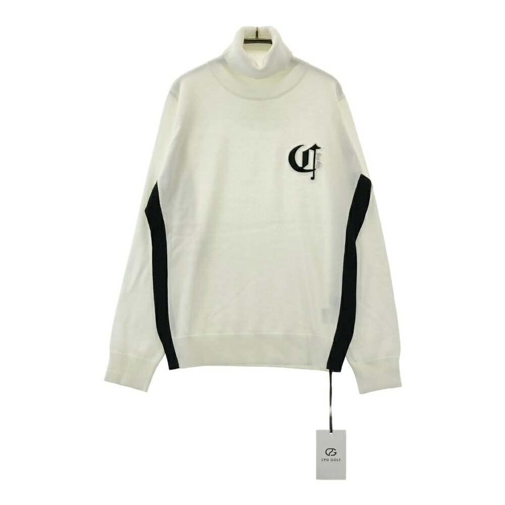 CPG GOLF シーピージーゴルフ 1309-24224 編み物 スウェーター  白いこと系 3 【中古】ゴルフ御召しもの レディース