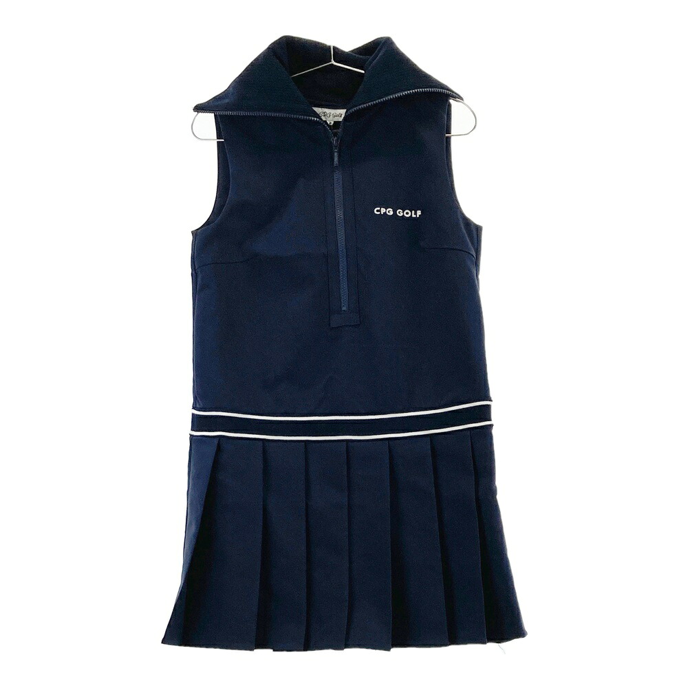 CPG GOLF シーピージーゴルフ 1207-25229 ノースリーブワンピース ネイビー系 2 【中古】ゴルフウェア レディース｜中古ゴルフウェア通販STST