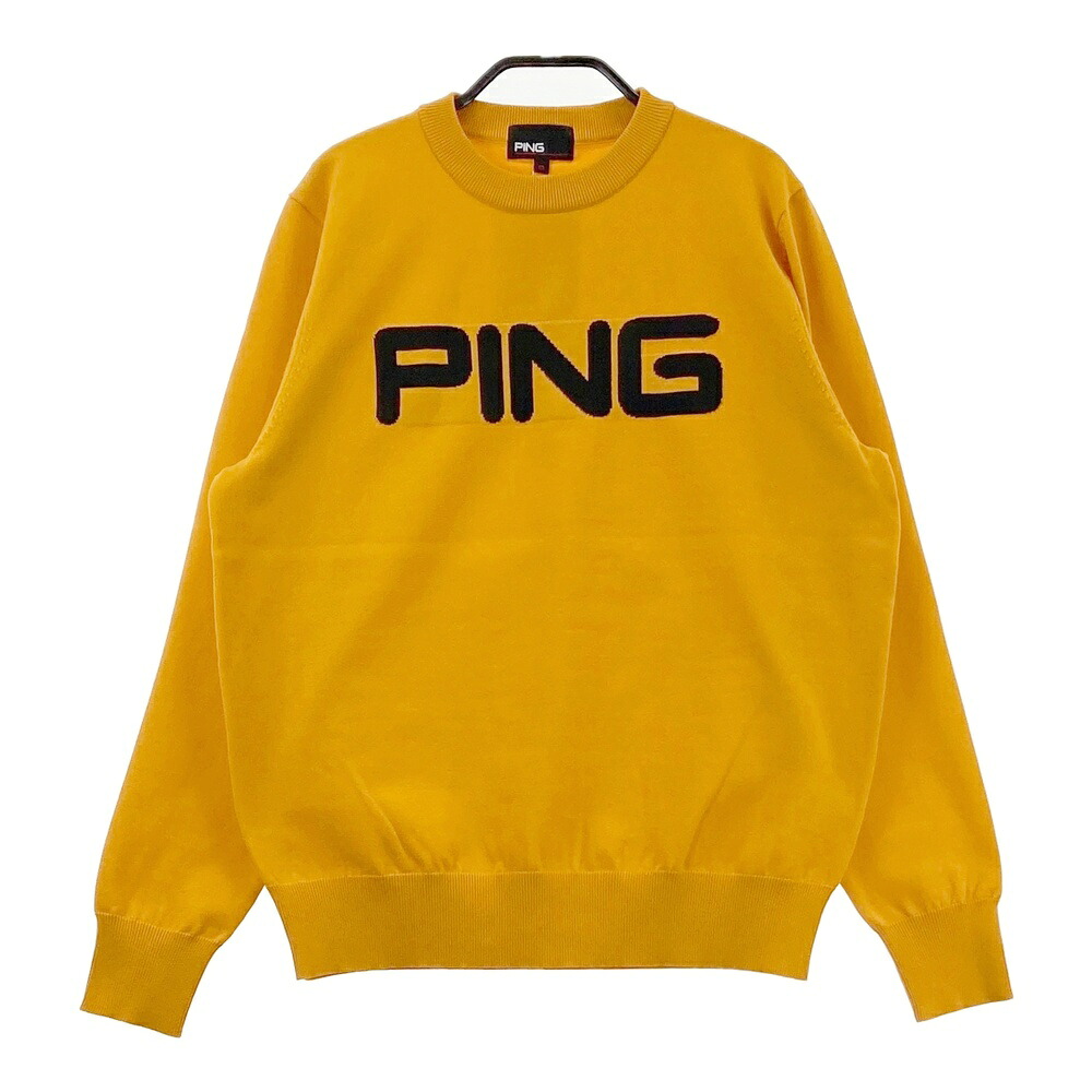 PING ピン 2025年 622-5270902 編み物 プルオーバー  黄色系 M 【中古】ゴルフ御召しもの レディース