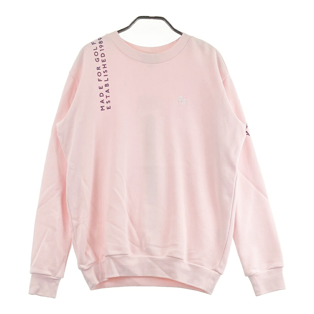 PEARLY GATES パーリーゲイツ  長袖 スウェットトレーナー  さくら色系 1 【中古】ゴルフ御召しもの レディース