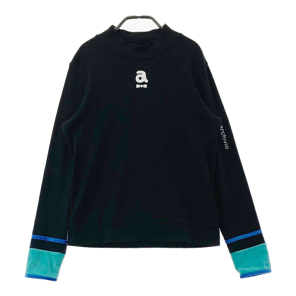ARCHIVIO アルチビオ  ハイネック 長袖ティーシャツ  黒いこと系 38 【中古】ゴルフ御召しもの レディース