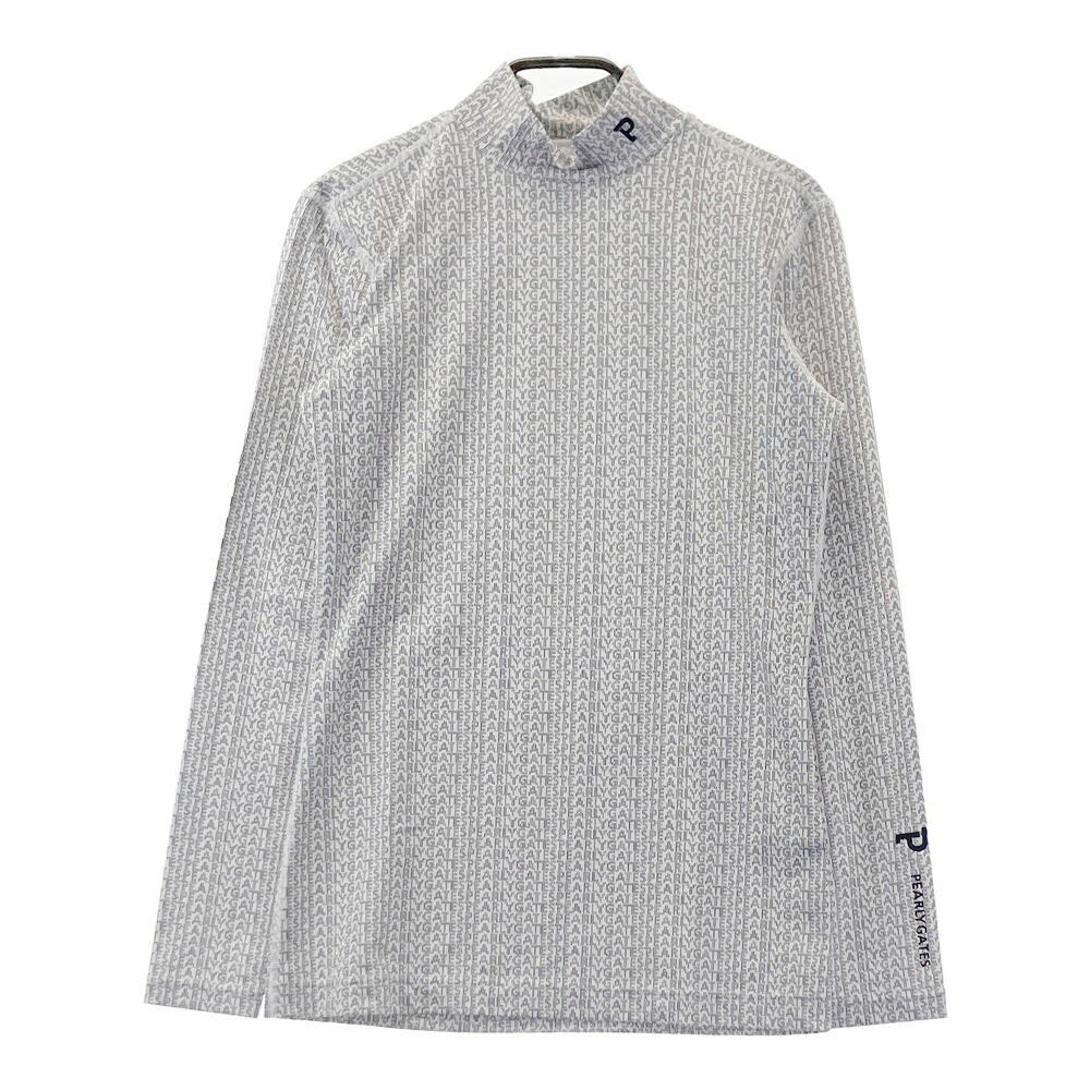 PEARLY GATES パーリーゲイツ 055-3166204 長袖下着類ティーシャツ 総柄 白いこと系 1 【中古】ゴルフ御召しもの レディース