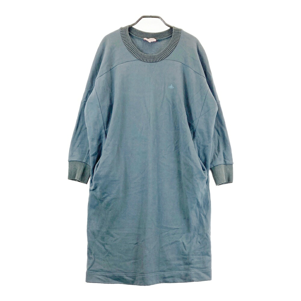 Vivienne Westwood RED LABEL ヴィヴィアンウエストウッドレッドレーベル 長袖 スウェットワンピース ブルー系 2 【中古】レディース|中古ゴルフウェア通販STST