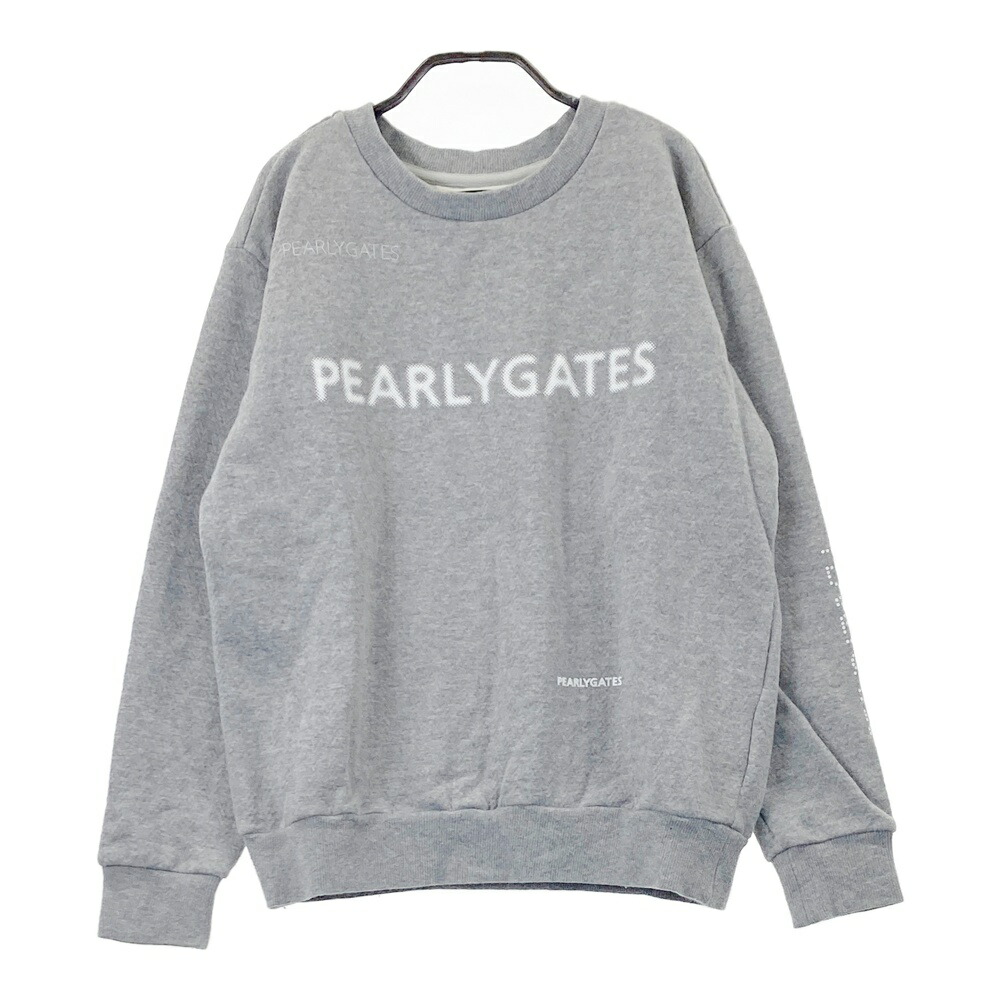 PEARLY GATES パーリーゲイツ 2025年ひな形 長袖スウェットトレーナー  薄墨色系 1 【中古】ゴルフ御召しもの レディース