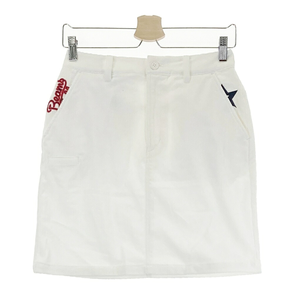 BEAMS GOLF ビームスゴルフ  伸ばすことスコート コール天  白いこと系 M 【中古】ゴルフお召しもの レディース