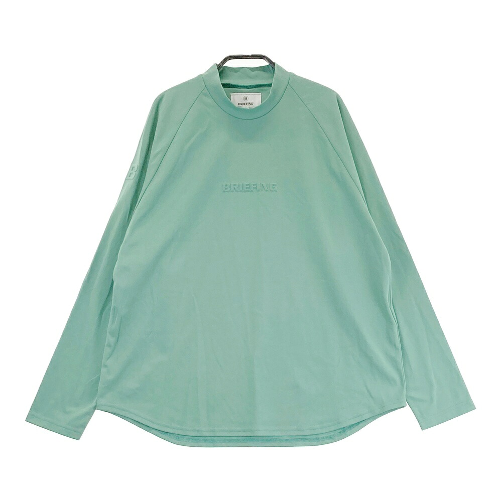 BRIEFING GOLF ブリーフィング 2025年ひな形 モックネック長袖ティーシャツ  緑であること系 L 【中古】ゴルフ御召しもの レディース