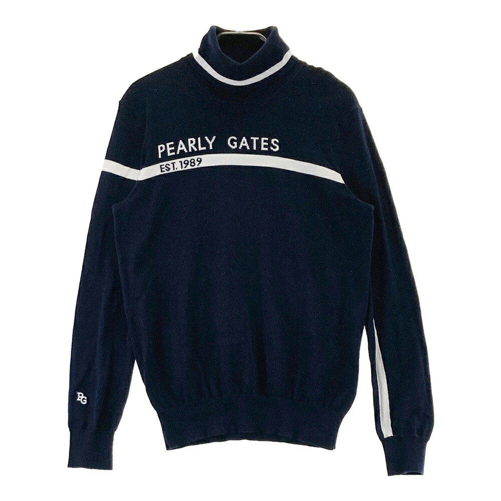 PEARLY GATES パーリーゲイツ  タートル 編み物 スウェーター  米国海軍系 0 【中古】ゴルフ御召しもの レディース