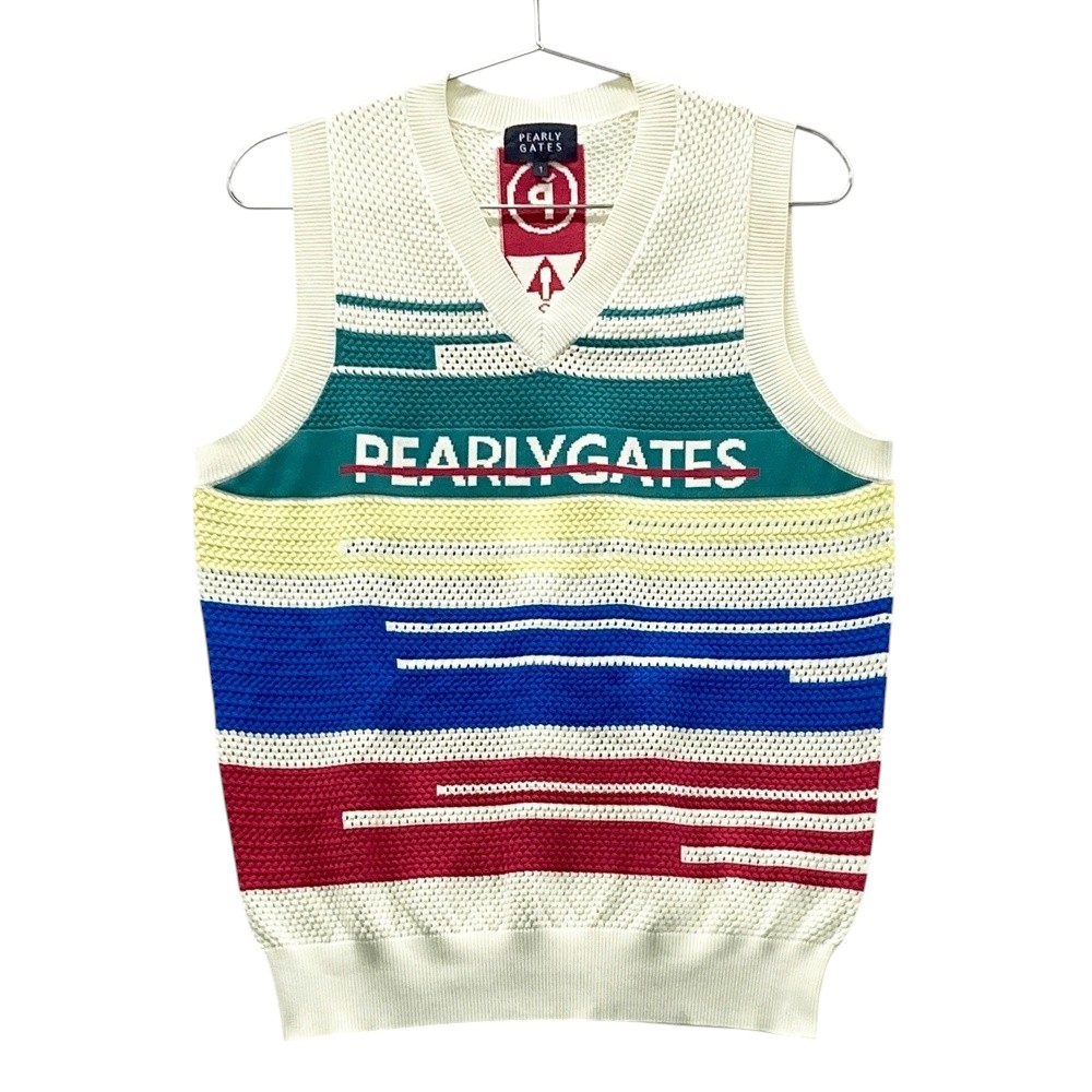 PEARLY GATES パーリーゲイツ 2024年 メッシュより良い  白いこと系 1 【中古】ゴルフ御召しもの レディース