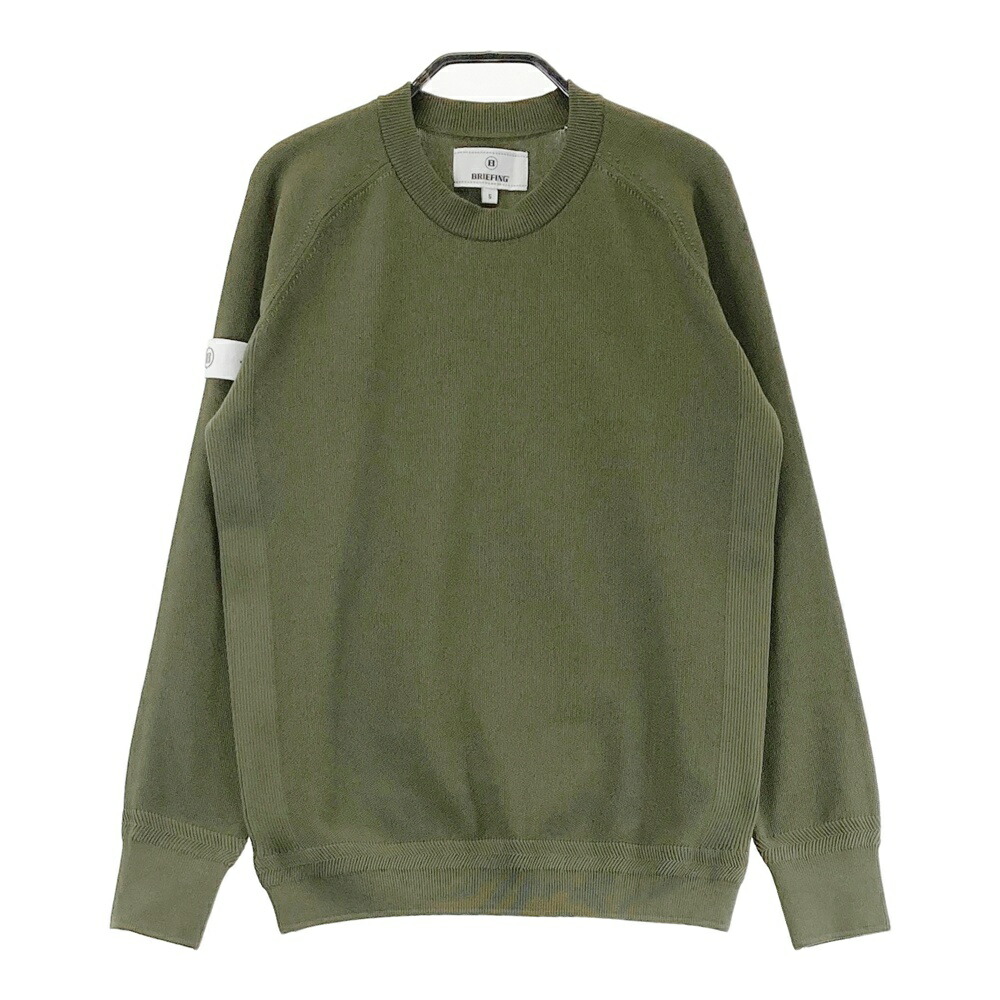 BRIEFING GOLF ブリーフィング 2024年模範例 長袖編み物 スウェーター  カーキ系 S 【中古】ゴルフ御召しもの レディース