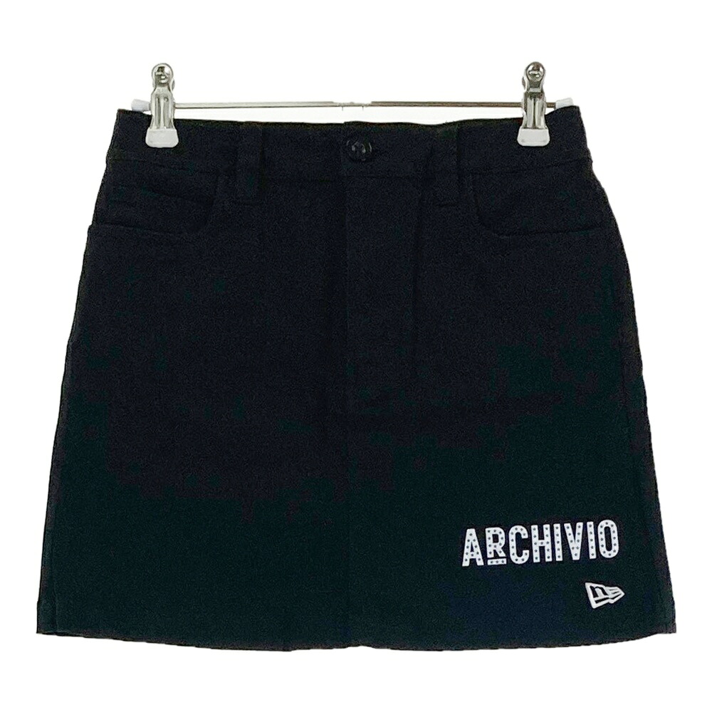 ARCHIVIO アルチビオ ×NEW ERA 伸ばすことスコート  黒いこと系 36 【中古】ゴルフ御召しもの レディース