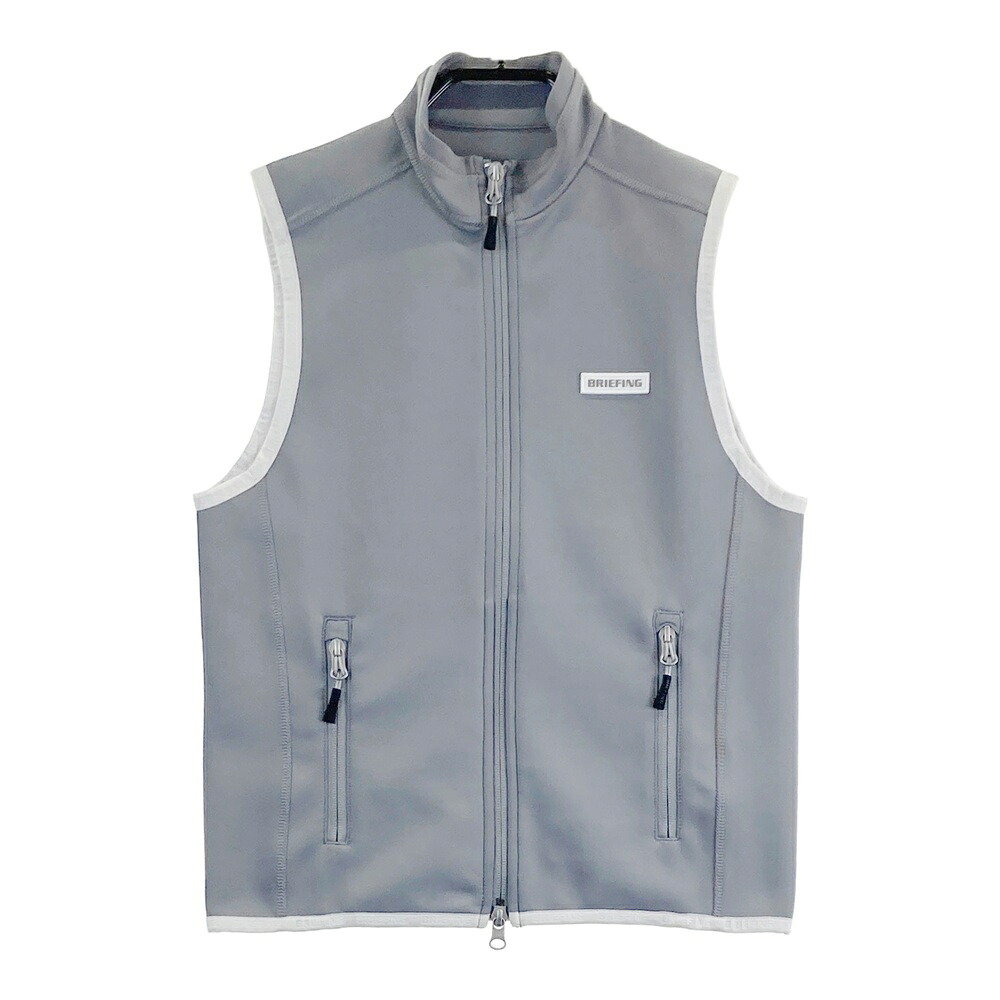 BRIEFING GOLF ブリーフィング  ジップベスト  薄墨色系 S 【中古】ゴルフ御召しもの レディース