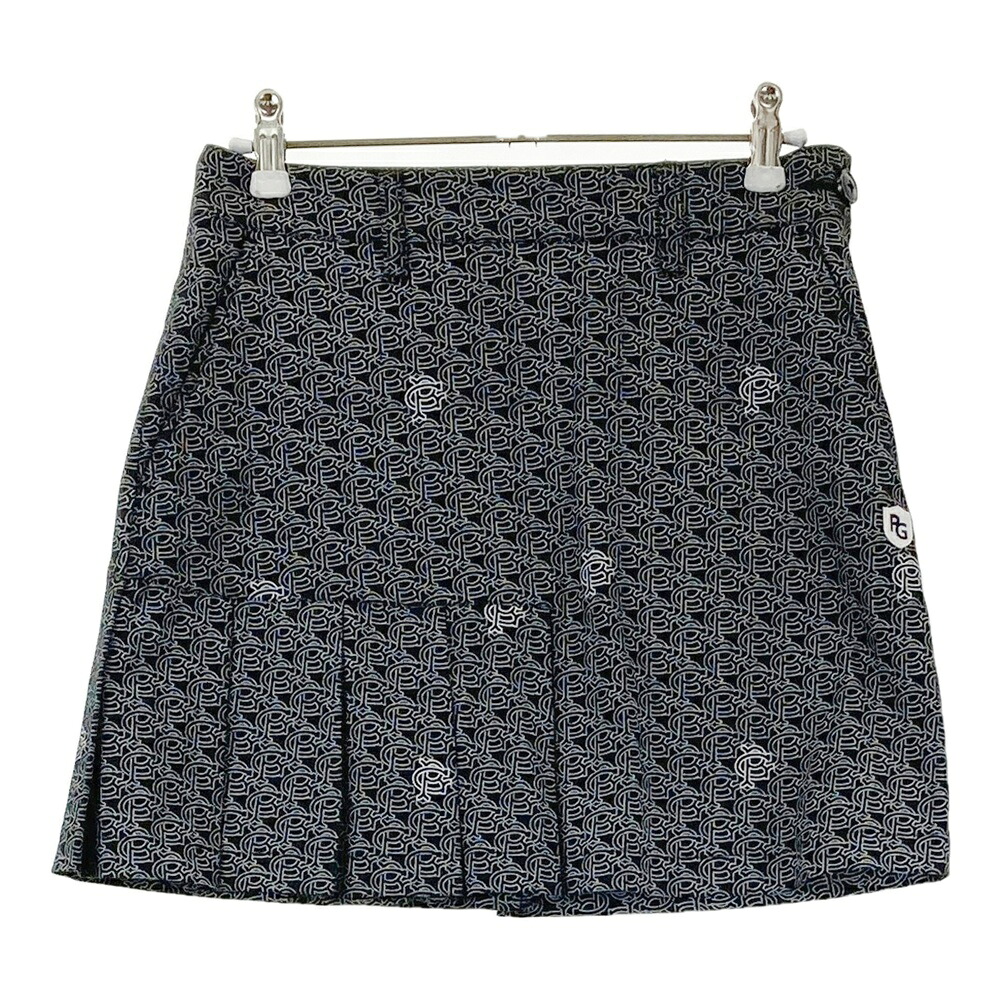 PEARLY GATES パーリーゲイツ ; 筋目うつり変わり 伸ばすことスコート PG総柄 黒いこと系 00 【中古】ゴルフ御召しもの レディース