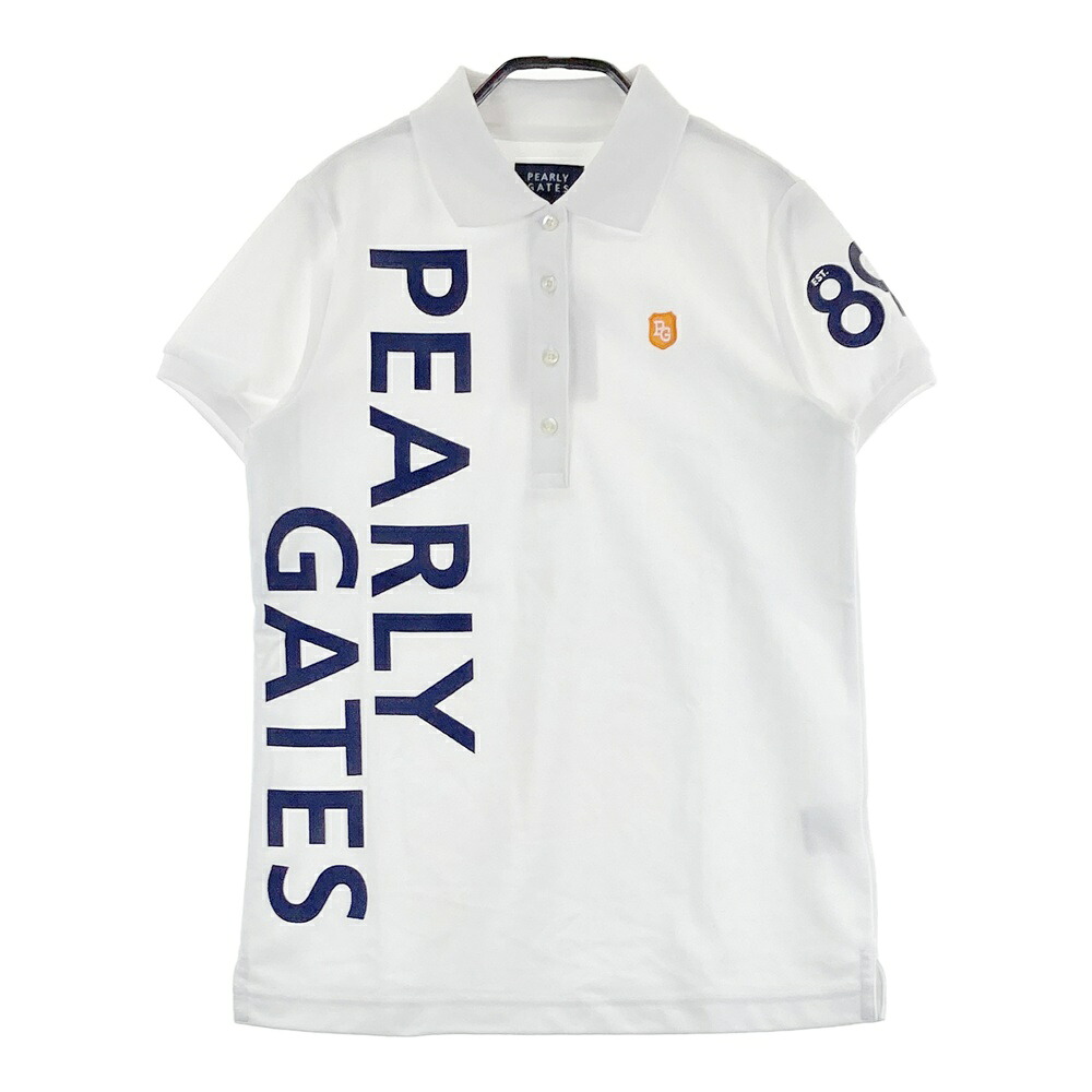 PEARLY GATES パーリーゲイツ  半袖スポーツシャツ  白いこと系 0 【中古】ゴルフ御召しもの レディース