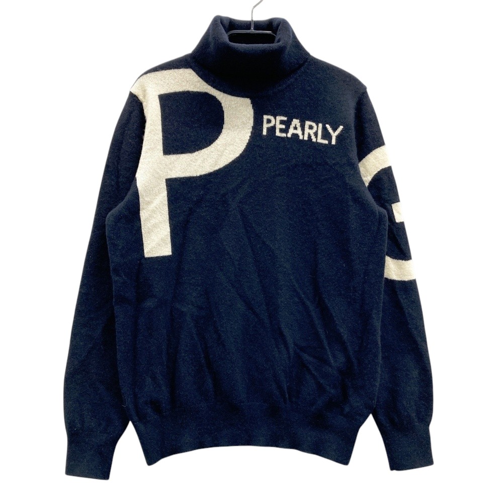 PEARLY GATES パーリーゲイツ 2024年真似形 カシミール タートルネック 編み物ティーシャツ  米国海軍系 1 【中古】ゴルフ御召しもの レディース