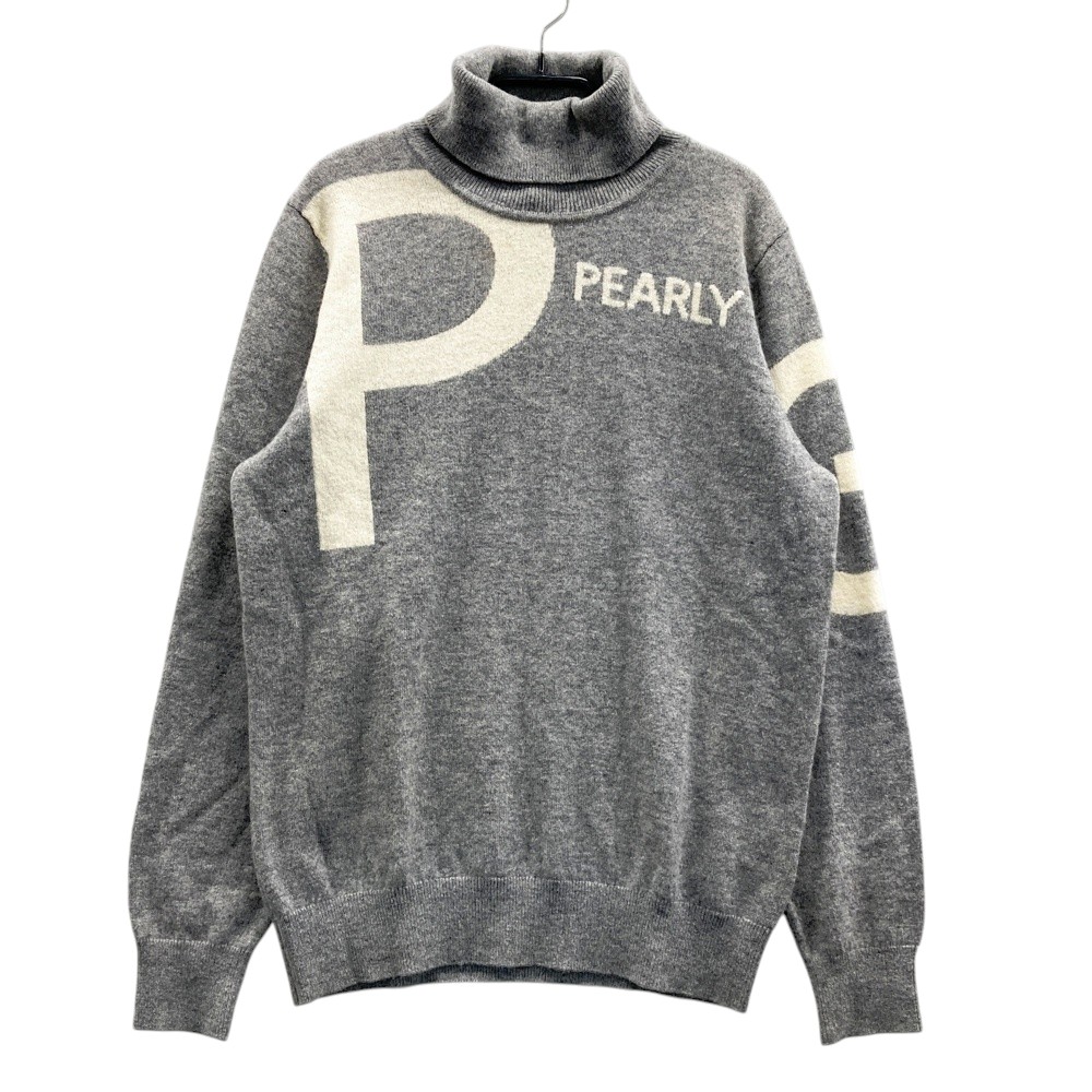 PEARLY GATES パーリーゲイツ 2024年真似形 カシミール タートルネック 編み物ティーシャツ  薄墨色系 1 【中古】ゴルフ御召しもの レディース