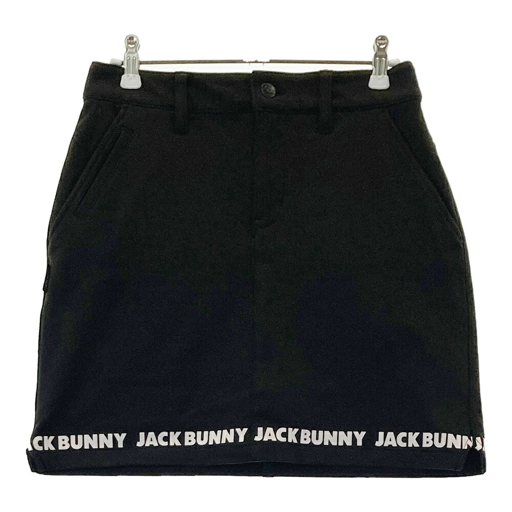 JACK BUNNY ジャックバニー  肌付き付 伸ばすことスコート 裾ロゴタイプ  黒いこと系 1 【中古】ゴルフお召しもの レディース
