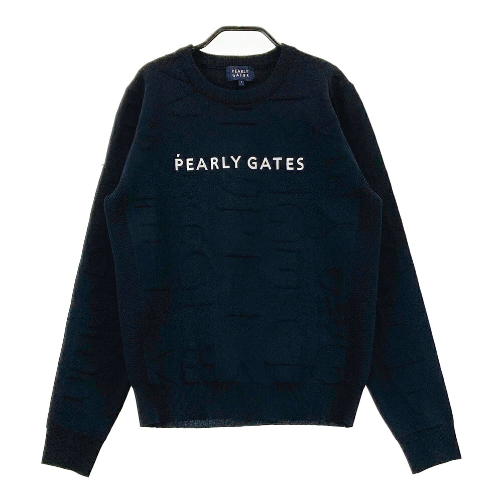 PEARLY GATES パーリーゲイツ 2025年モデル ニットセーター 総柄 ネイビー系 1 【中古】ゴルフウェア レディース|中古ゴルフウェア通販STST